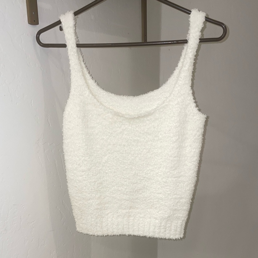 SKIMS Cozy Knit Tank White